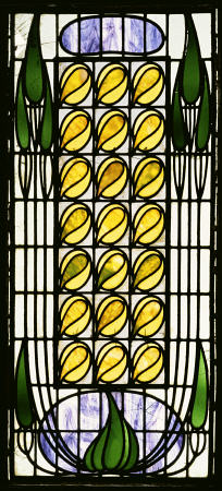 A Stained And Leaded Glass Panel von 