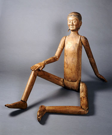 A Very Rare Wood Articulated Human Figure von 