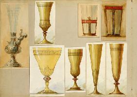 A Selection Of Designs From The House Of Carl Faberge Including Crystal Vases, Champagne Flutes And