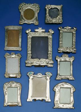 A Selection Of Silver Art Nouveau Frames