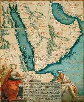 Arabien, Landkarte 1540/1761 / Venedig 1761 / 62