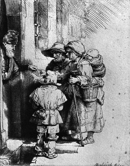 Beggars on the Doorstep of a House von 