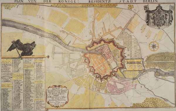 Berlin, town map / 1723 / Engraving von 