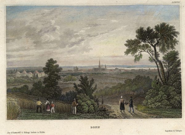 Bonn, Stadtansicht um 1850 von 