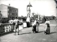 Beggars and Peasants, Chioggia (b/w photo) 19th