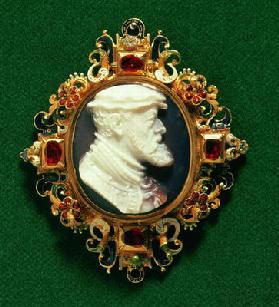 Cameo bearing the portrait of Charles I of Spain (1500-58) Holy Roman Emperor 19th