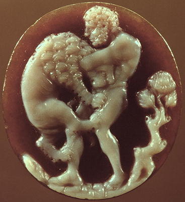 Cameo of Hercules and the Nemean Lion, 1st century BC (onyx) von 