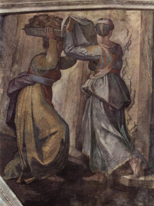 Detail des Fresko Judith und Holofernes in der Sixtinischen Kapelle von 