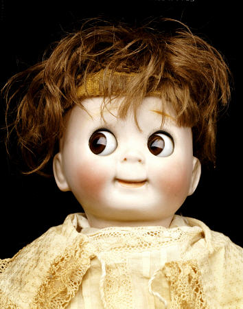 Detail Of A Bisque-Headed Googlie Eyed Character Doll von 