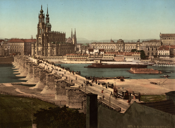 Dresden, Blick von der Neustädter Seite von 