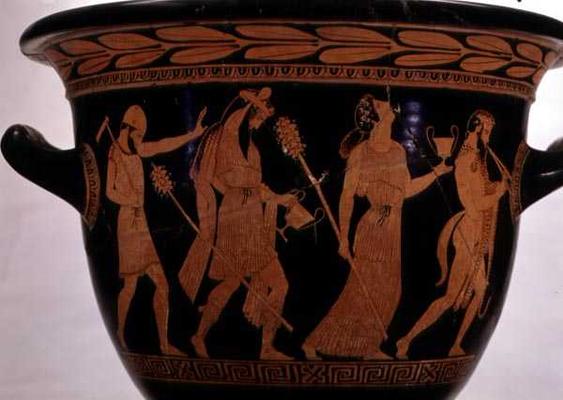 Dionysiac Procession, detail of an Attic red-figure bell-krater, 5th century BC (pottery) von 