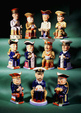 Eleven Wilkinson Toby Jugs Designed By Sir F Carruthers-Gould (1844-1925) Depicting Marshall Foch, K von 