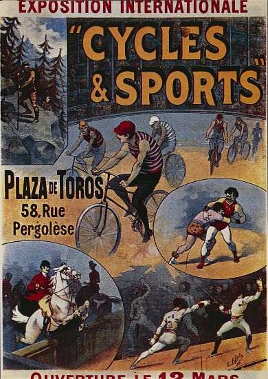 Exposition Internationale Cycles et Sports, advertisement for international exhibition dedicated to  von 