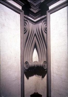 Entrance Hall, detail of merging scroll corner decoration designed by Michelangelo Buonarroti (1475- von 