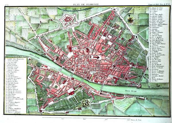 Florenz, Stadtplan von 