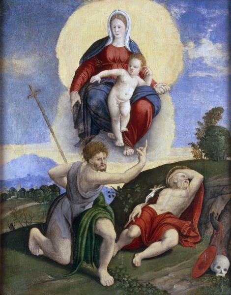 Francesco da Santacroce, Maria in Glorie von 