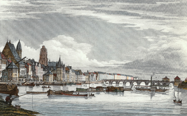 Frankfurt am Main / Stahlstich um 1850 von 