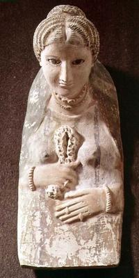 Funerary plaque bearing the form of a woman known as the Lady of Antinoe, 2nd-3rd century von 