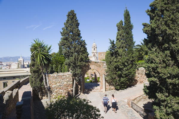 Gardens in the Alcazaba, Malaga, Costa del Sol (photo)  von 
