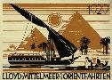 Giseh, Pyramiden , Werbepostkarte 1929