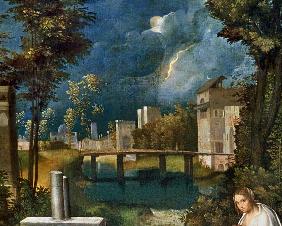 Giorgione, Tempesta, Ausschnitt