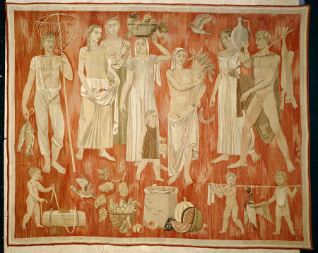 ''Harvest'', A Woven Tapestry Depicting Allegorical References To The Fruits Of Autumn von 