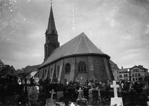 Helgoland,Ansicht Ev.Kirche,Friedhof von 