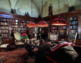 Interior of the Library, residence of Sir Harold Acton (photo) 15th