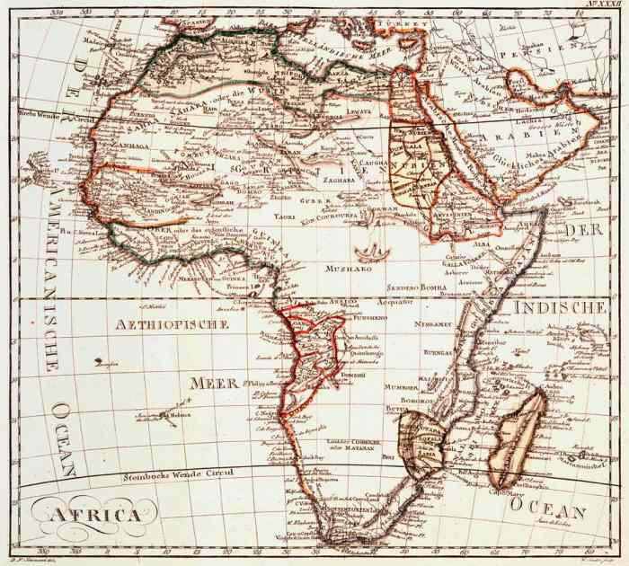 Karte von Afrika von 