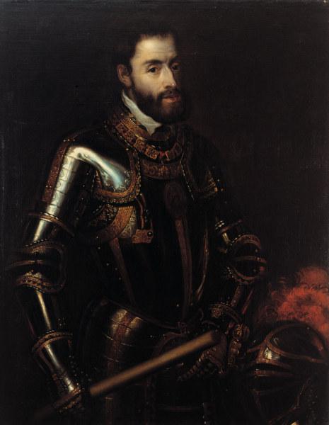 Karl V. Portrait mit Kommandostab (Kopie der Rubens-Schule nach Tizian)