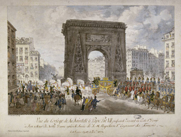 Kroenung Napoleons 1804/Pius VII./ Leleu von 