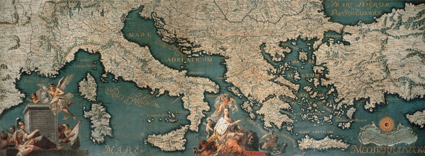 Landkarte Mittelmeerraum / Grisellini e Giustino Menescardi von 