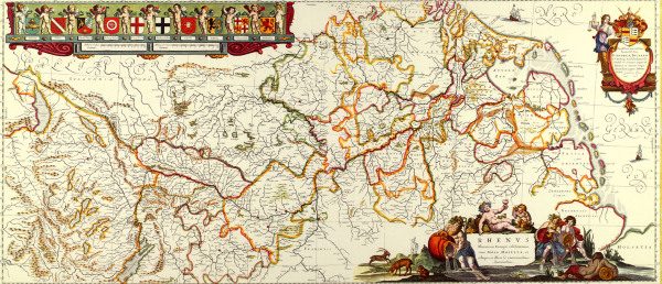 Landkarte des Rheins von 