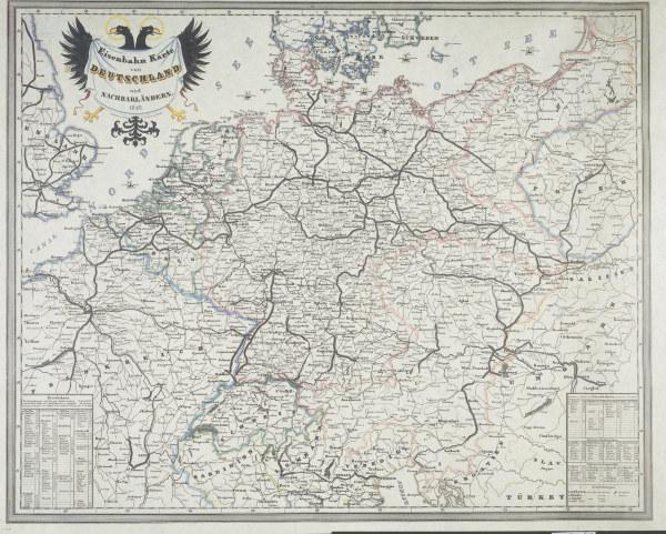 Landkarte Deutschland 1849 von 