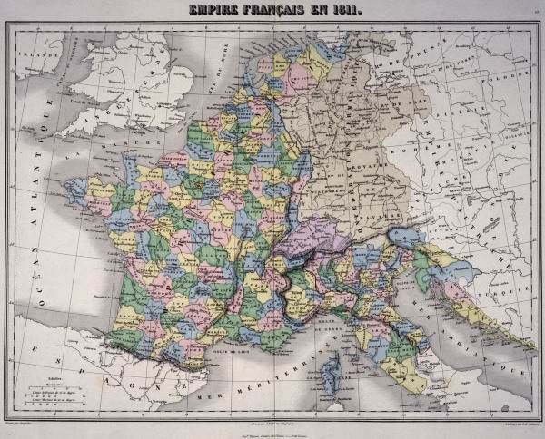 Landkarte von französischen Kaiserreichs von 