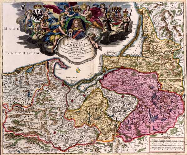 Landkarte von Preußen von 