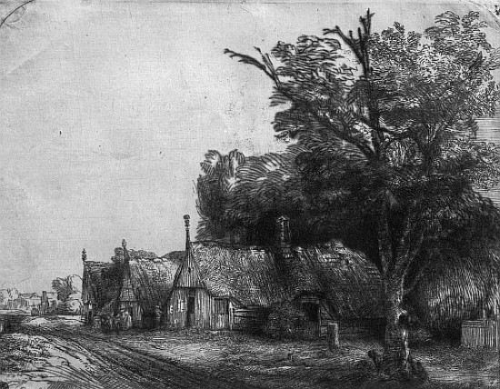 Landscape with Three Cottages von 