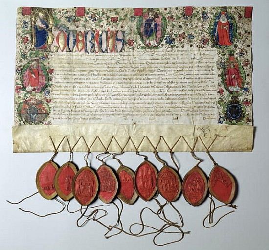 Letter of Indulgence to the Church of St. Nicolas, 22nd June 1484 von 