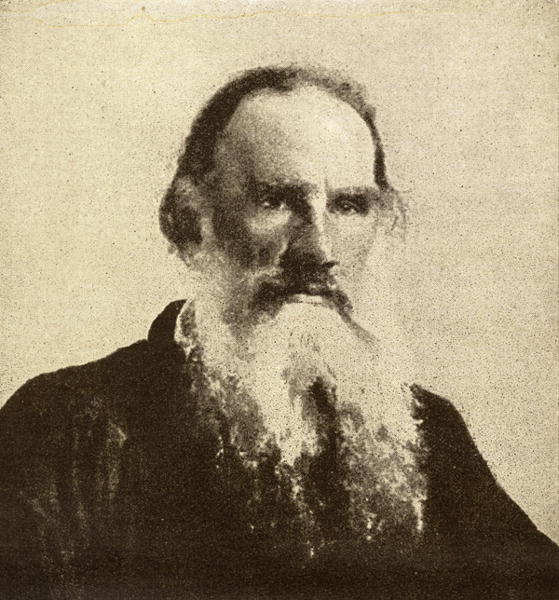 Lev Tolstoy (1828-1910) (b/w photo)  von 