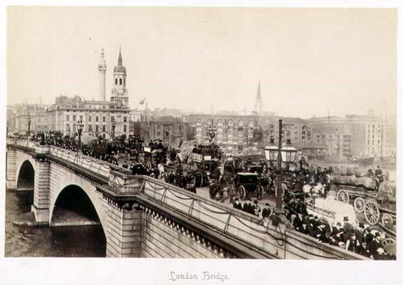 London Bridge, c.1880 (sepia photo) von 