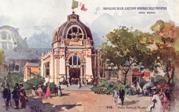 Mailand, Weltausstellung 1906, Postkarte von 