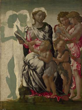 Maria mit dem Kinde, dem Johannesknaben und vier Engeln (Die Madonna Manchester)