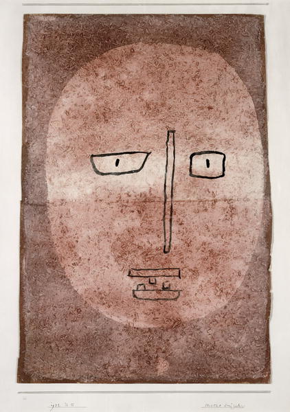 Mask with three teeth, 1932 (no 215) (w/c on primed paper on cardboard)  von 