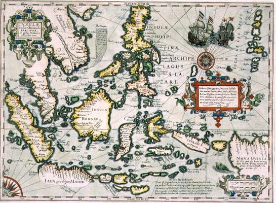 Map of the East Indies, pub. 1635 in Amsterdam von 