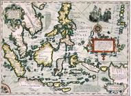 Map of the East Indies, pub. 1635 in Amsterdam 15th