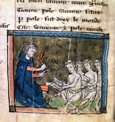 Ms 2200 f.57v The teaching of Grammar, from a collection of scientific, philosophical and poetic wri von 