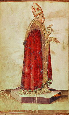 Ms Laur. Strozzi 174 f.5v Portrait of Pope Boniface VIII (c.1235-1303) von 