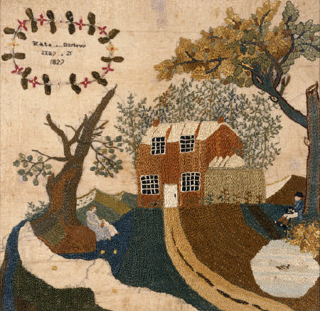 Needlework Picture By Kate Barlow, Probably Pennsylvania, 1827 von 