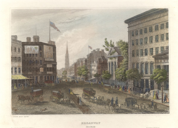 New York, Broadway um 1840 von 