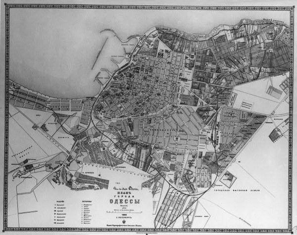 Odessa, Stadtplan von 